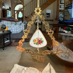 Royal Albert Gold and White Holiday Ornament